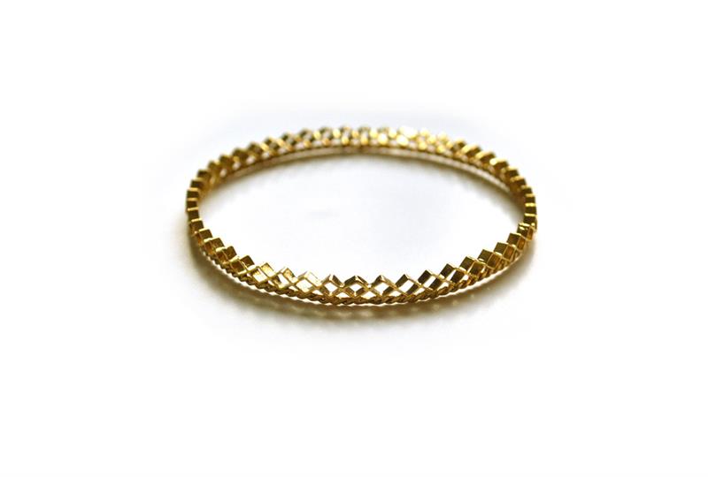 Gold Dainty Diamond Stacking Bangle